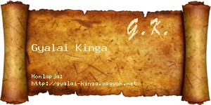 Gyalai Kinga névjegykártya