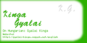 kinga gyalai business card